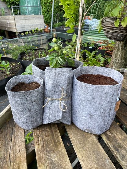 Grow bags assorted collection 3 pack - 12 litre, 8 litre & 3.8 litre